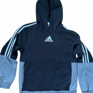 Adidas Black and Gray Pullover with Stripes - Youth XL 18/20